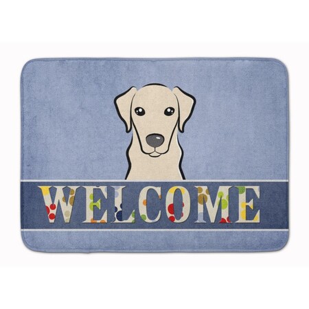 Carolines Treasures Yellow Labrador Welcome Machine Washable Memory Foam Mat BB1408RUG